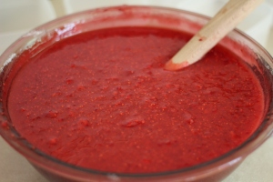 That, my friends, is a vat of raspberry jam.